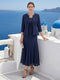 A-Line/Princess Scoop 3/4 Sleeves 2 Pieces Mother of the Bride Dresses with Sequins