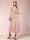 A-Line/Princess Scoop 3/4 Sleeves 2 Pieces Mother of the Bride Dresses with Sequins