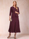 A-Line/Princess Scoop 3/4 Sleeves 2 Pieces Mother of the Bride Dresses with Sequins