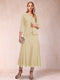 A-Line/Princess Scoop 3/4 Sleeves 2 Pieces Mother of the Bride Dresses with Sequins