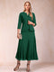 A-Line/Princess Scoop 3/4 Sleeves 2 Pieces Mother of the Bride Dresses with Sequins
