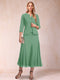 A-Line/Princess Scoop 3/4 Sleeves 2 Pieces Mother of the Bride Dresses with Sequins