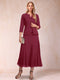 A-Line/Princess Scoop 3/4 Sleeves 2 Pieces Mother of the Bride Dresses with Sequins