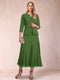 A-Line/Princess Scoop 3/4 Sleeves 2 Pieces Mother of the Bride Dresses with Sequins