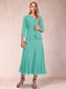 A-Line/Princess Scoop 3/4 Sleeves 2 Pieces Mother of the Bride Dresses with Sequins