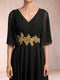 A-Line/Princess V-Neck Half Sleeves Mother of the Bride Dresses with Sash