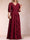 A-Line/Princess V-Neck 3/4 Sleeves Mother of the Bride Dresses with Ruffles