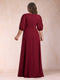 A-Line/Princess V-Neck 3/4 Sleeves Plus Size Mother of the Bride Dresses with Ruffles