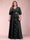 A-Line/Princess V-Neck 3/4 Sleeves Plus Size Mother of the Bride Dresses with Ruffles