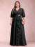 A-Line/Princess V-Neck 3/4 Sleeves Plus Size Mother of the Bride Dresses with Ruffles