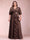 A-Line/Princess V-Neck 3/4 Sleeves Plus Size Mother of the Bride Dresses with Ruffles