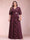 A-Line/Princess V-Neck 3/4 Sleeves Plus Size Mother of the Bride Dresses with Ruffles