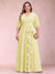 A-Line/Princess V-Neck 3/4 Sleeves Plus Size Mother of the Bride Dresses with Ruffles