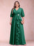 A-Line/Princess V-Neck 3/4 Sleeves Plus Size Mother of the Bride Dresses with Ruffles
