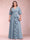 A-Line/Princess V-Neck 3/4 Sleeves Plus Size Mother of the Bride Dresses with Ruffles