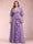 A-Line/Princess V-Neck 3/4 Sleeves Plus Size Mother of the Bride Dresses with Ruffles