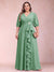 A-Line/Princess V-Neck 3/4 Sleeves Plus Size Mother of the Bride Dresses with Ruffles