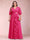 A-Line/Princess V-Neck 3/4 Sleeves Plus Size Mother of the Bride Dresses with Ruffles