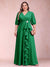 A-Line/Princess V-Neck 3/4 Sleeves Plus Size Mother of the Bride Dresses with Ruffles