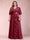 A-Line/Princess V-Neck 3/4 Sleeves Plus Size Mother of the Bride Dresses with Ruffles