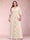 A-Line/Princess V-Neck 3/4 Sleeves Plus Size Mother of the Bride Dresses with Ruffles