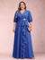 A-Line/Princess V-Neck 3/4 Sleeves Plus Size Mother of the Bride Dresses with Ruffles