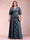 A-Line/Princess V-Neck 3/4 Sleeves Plus Size Mother of the Bride Dresses with Ruffles
