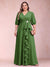 A-Line/Princess V-Neck 3/4 Sleeves Plus Size Mother of the Bride Dresses with Ruffles