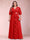 A-Line/Princess V-Neck 3/4 Sleeves Plus Size Mother of the Bride Dresses with Ruffles