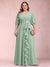 A-Line/Princess V-Neck 3/4 Sleeves Plus Size Mother of the Bride Dresses with Ruffles