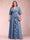 A-Line/Princess V-Neck 3/4 Sleeves Plus Size Mother of the Bride Dresses with Ruffles