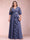 A-Line/Princess V-Neck 3/4 Sleeves Plus Size Mother of the Bride Dresses with Ruffles