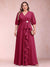A-Line/Princess V-Neck 3/4 Sleeves Plus Size Mother of the Bride Dresses with Ruffles