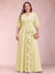A-Line/Princess V-Neck 3/4 Sleeves Plus Size Mother of the Bride Dresses with Ruffles