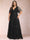A-Line/Princess Floor-Length Half Sleeves V-Neck Plus Size Mother of the Bride Dresses