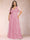 A-Line/Princess Floor-Length Half Sleeves V-Neck Plus Size Mother of the Bride Dresses
