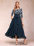 A-Line/Princess Scoop Half Sleeves Mother of the Bride Dresses with Belt