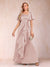 A-Line/Princess V-Neck Short Sleeves Mother of the Bride Dresses with Sash