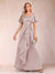 A-Line/Princess V-Neck Short Sleeves Mother of the Bride Dresses with Sash