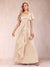 A-Line/Princess V-Neck Short Sleeves Mother of the Bride Dresses with Sash