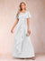 A-Line/Princess V-Neck Short Sleeves Mother of the Bride Dresses with Sash