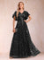 A-Line/Princess V-Neck Short Sleeves Mother of the Bride Dresses with Lace
