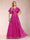 A-Line/Princess V-Neck Short Sleeves Mother of the Bride Dresses with Lace