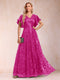 A-Line/Princess V-Neck Short Sleeves Mother of the Bride Dresses with Lace