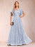 A-Line/Princess V-Neck Short Sleeves Mother of the Bride Dresses with Lace