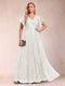 A-Line/Princess V-Neck Short Sleeves Mother of the Bride Dresses with Lace
