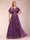 A-Line/Princess V-Neck Short Sleeves Mother of the Bride Dresses with Lace