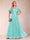 A-Line/Princess V-Neck Short Sleeves Mother of the Bride Dresses with Lace