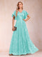 A-Line/Princess V-Neck Short Sleeves Mother of the Bride Dresses with Lace