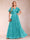 A-Line/Princess V-Neck Short Sleeves Mother of the Bride Dresses with Lace